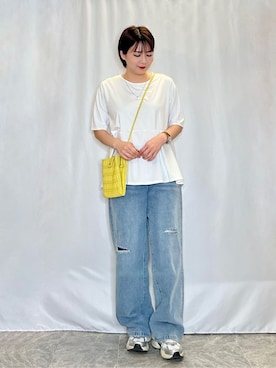 「Cutie Blonde（キューティーブロンド）のアイテム（デニムパンツ）」を使った、ネリさん（レディース・162cm）の春コーディネート