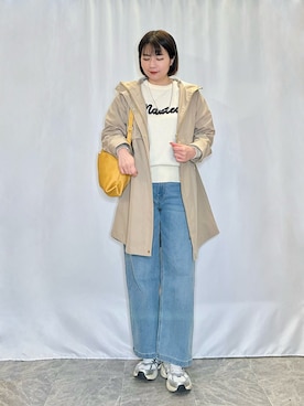 「春ニット」｜「アイテム（その他アウター）」を使った、ネリさん（レディース・162cm）の冬コーディネート