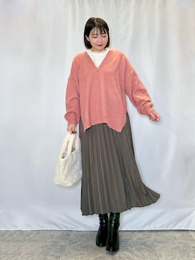 「マイベストコーデ2024」｜「アイテム（アクセサリー）」を使った、ネリさん（レディース・162cm）の冬コーディネート