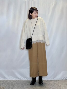 「DRESKIP（ドレスキップ）のアイテム」を使った、ネリさん（レディース・162cm）の冬コーディネート