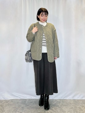 「DRESKIP（ドレスキップ）のアイテム（ジャケット/アウター）」を使った、ネリさん（骨格ナチュラル・レディース・162cm）の冬コーディネート
