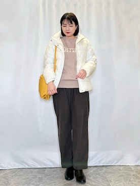 「コーデュロイ」｜「アイテム（その他アウター）」を使った、ネリさん（レディース・162cm）の冬コーディネート