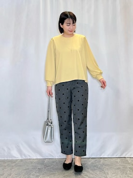 「DRESKIP（ドレスキップ）のアイテム（パンツ）」を使った、ネリさん（骨格ナチュラル・レディース・162cm）の冬コーディネート