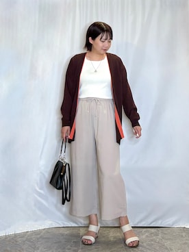 「SHOO・LA・RUE（シューラルー）のアイテム（サンダル）」を使った、ネリさん（レディース・162cm）の夏コーディネート