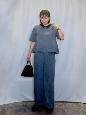 「SHOO・LA・RUE（シューラルー）のアイテム（その他パンツ）」を使った、ネリさん（レディース・163cm）の秋コーディネート
