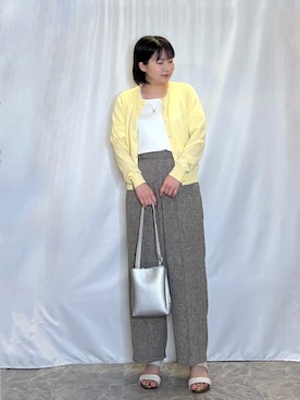 「tk.TAKEO KIKUCHI（ティーケータケオキクチ）のアイテム（トップス）」を使った、ネリさん（レディース・162cm）の春コーディネート