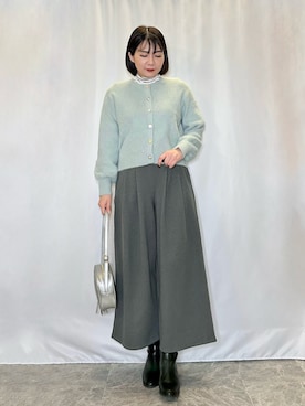 「DRESKIP（ドレスキップ）のアイテム（パンツ）」を使った、ネリさん（骨格ナチュラル・レディース・162cm）の冬コーディネート