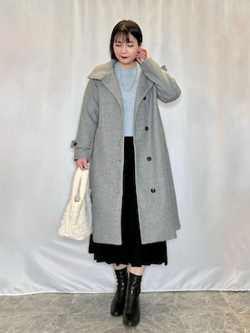 「DRESKIP（ドレスキップ）のアイテム（その他アウター）」を使った、ネリさん（レディース・162cm）の冬コーディネート