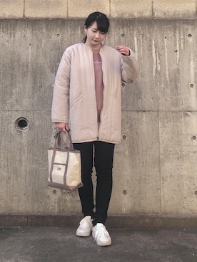 「LEE」｜「アイテム（その他アウター）」を使った、ネリさん（レディース・162cm）の冬コーディネート