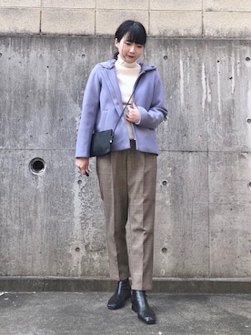 「DRESKIP（ドレスキップ）のアイテム（ブーツ）」を使った、ネリさん（レディース・162cm）の冬コーディネート