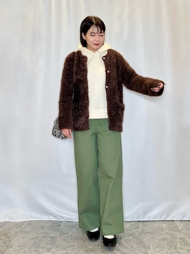 「DRESKIP（ドレスキップ）のアイテム（スウェット）」を使った、ネリさん（レディース・162cm）の冬コーディネート