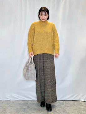 「DRESKIP（ドレスキップ）のアイテム（パンツ）」を使った、ネリさん（骨格ナチュラル・レディース・162cm）の秋コーディネート