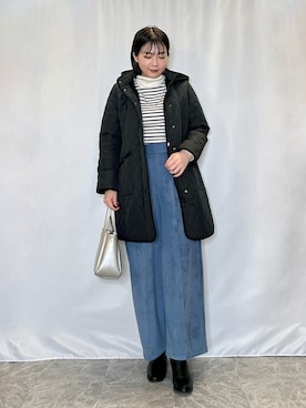 「DRESKIP（ドレスキップ）のアイテム（パンツ）」を使った、ネリさん（骨格ナチュラル・レディース・162cm）の冬コーディネート
