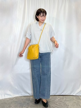 「アイテム（その他トップス、ホワイト系）」を使った、ネリさん（レディース・163cm）の秋コーディネート