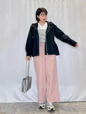 「DRESKIP（ドレスキップ）のアイテム（ジャケット/アウター）」を使った、ネリさん（骨格ナチュラル・レディース・162cm）の冬コーディネート