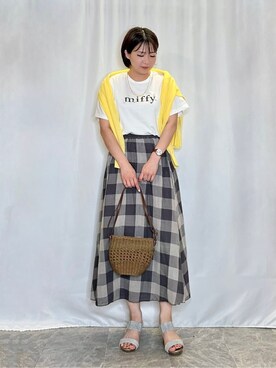 「Miffy（ ミッフィー）のアイテム」を使った、ネリさん（レディース・162cm）の夏コーディネート