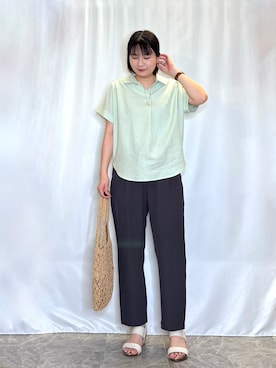 「Sunauna（スーナウーナ）のアイテム」を使った、ネリさん（レディース・162cm）の春コーディネート