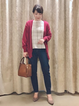 「テーパードデニム」｜ネリさん（レディース・162cm）の秋コーディネート