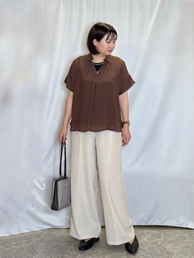「SHOO・LA・RUE（シューラルー）のアイテム（その他パンツ）」を使った、ネリさん（レディース・163cm）の秋コーディネート