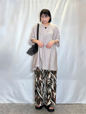 「AG by aquagirl（エージーバイアクアガール）の切り替えレースプルオーバー（Tシャツ/カットソー、ブルー系）」を使った、ネリさん（レディース・162cm）の春コーディネート