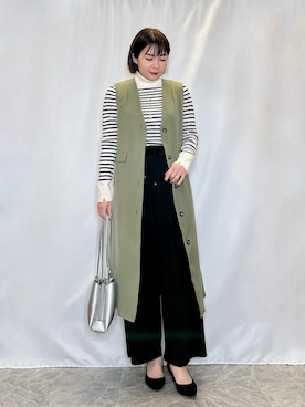 「タートルネック」｜「アイテム（パンプス）」を使った、ネリさん（レディース・162cm）の冬コーディネート