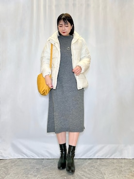 「DRESKIP（ドレスキップ）のアイテム（ワンピース/ドレス）」を使った、ネリさん（骨格ナチュラル・レディース・162cm）の冬コーディネート
