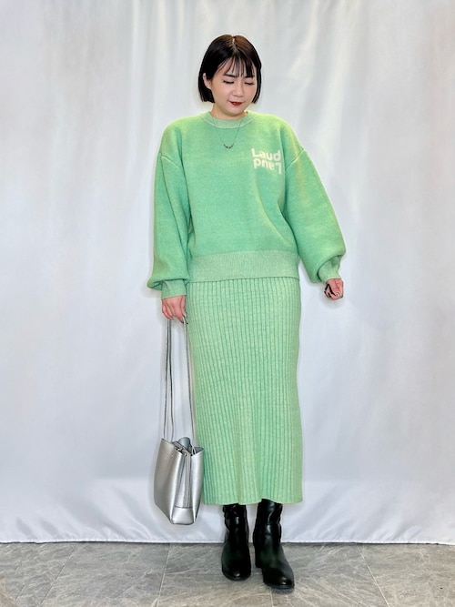 セール】【セットアップ可】リブ編みの縦ラインですっきり見え ニット