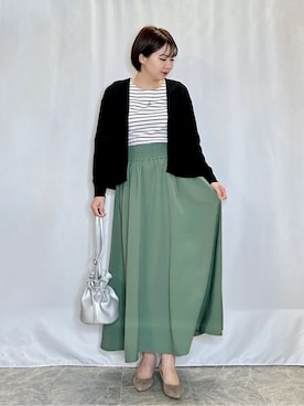 「DRESKIP（ドレスキップ）のアイテム」を使った、ネリさん（レディース・162cm）の春コーディネート