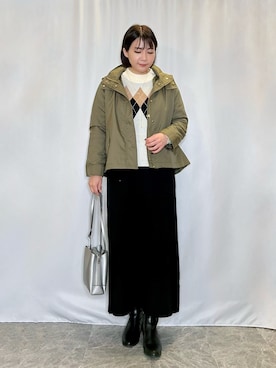 「DRESKIP（ドレスキップ）のアイテム（ジャケット/アウター）」を使った、ネリさん（骨格ナチュラル・レディース・162cm）の秋コーディネート