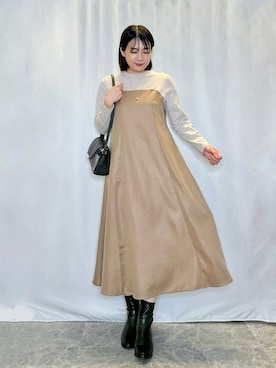 「DRESKIP（ドレスキップ）のアイテム（ワンピース/ドレス）」を使った、ネリさん（骨格ナチュラル・レディース・162cm）の秋コーディネート