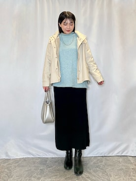 「DRESKIP（ドレスキップ）のアイテム（ジャケット/アウター）」を使った、ネリさん（骨格ナチュラル・レディース・162cm）の冬コーディネート