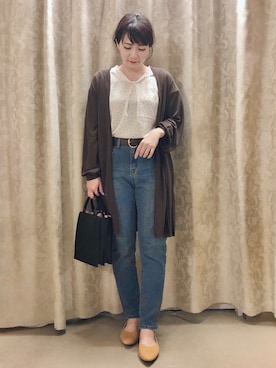 「テーパードデニム」｜ネリさん（レディース・162cm）の秋コーディネート