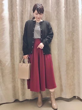 「スカーチョ」｜「アイテム（ブーツ）」を使った、ネリさん（レディース・162cm）の秋コーディネート