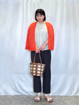 「Sunauna（スーナウーナ）のアイテム」を使った、ネリさん（レディース・162cm）の春コーディネート