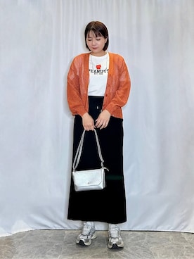 「PEANUTS（ピーナッツ）のアイテム（トップス）」を使った、ネリさん（レディース・162cm）の秋コーディネート