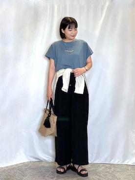 「アイテム（ブルゾン）」を使った、ネリさん（レディース・162cm）の夏コーディネート
