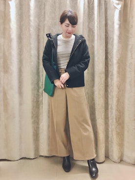 「DRESKIP（ドレスキップ）のアイテム（その他アウター）」を使った、ネリさん（レディース・162cm）の冬コーディネート