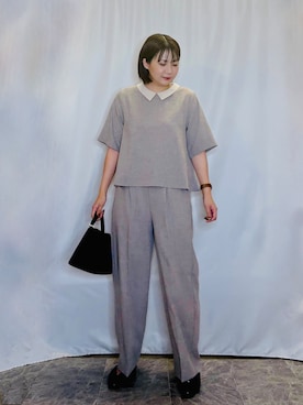 「SHOO・LA・RUE（シューラルー）のアイテム（その他パンツ）」を使った、ネリさん（レディース・163cm）の秋コーディネート