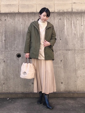 「DRESKIP（ドレスキップ）のアイテム（ブーツ）」を使った、ネリさん（レディース・162cm）の冬コーディネート