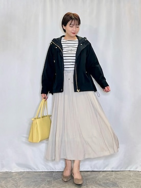 「DRESKIP（ドレスキップ）のアイテム（ブルゾン）」を使った、ネリさん（レディース・162cm）の春コーディネート