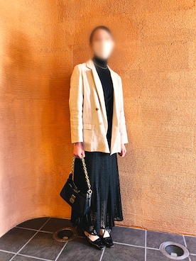 「LOUNGEDRESS（ラウンジドレス）のアイテム（ジャケット/アウター）」を使った、佳奈さん（レディース・164cm）の春コーディネート