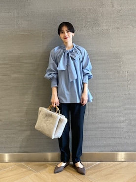 「アイテム（イヤリング）」を使った、山田（yamada）さん（レディース・151cm）の秋コーディネート