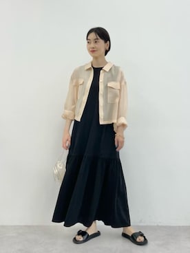 Oggiコラボ＞［size SHORT/TALLあり］Aライン ティアード