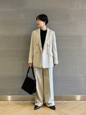 「アイテム（イヤリング）」を使った、山田（yamada）さん（レディース・151cm）の秋コーディネート