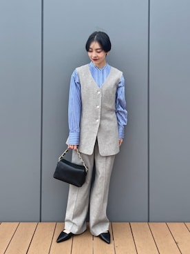 「green label relaxing（グリーンレーベルリラクシング）のアイテム（パンプス）」を使った、山田（yamada）さん（レディース・151cm）の秋コーディネート