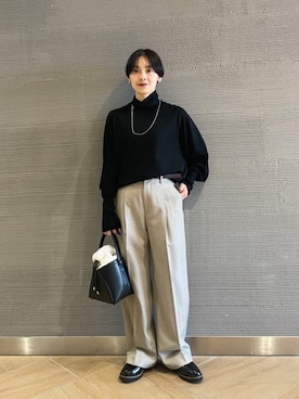 「アイテム（イヤリング）」を使った、山田（yamada）さん（レディース・151cm）の秋コーディネート