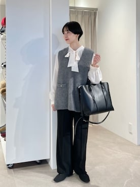 「green label relaxing（グリーンレーベルリラクシング）のアイテム（パンプス）」を使った、山田（yamada）さん（レディース・151cm）の秋コーディネート