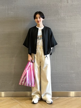 「アイテム（エコバッグ/サブバッグ）」を使った、山田（yamada）さん（レディース・151cm）の夏コーディネート