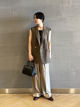 「green label relaxing（グリーンレーベルリラクシング）のアイテム（パンプス）」を使った、山田（yamada）さん（レディース・151cm）の秋コーディネート