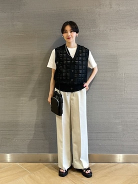 「アイテム（アクセサリー、グレー系）」を使った、山田（yamada）さん（レディース・151cm）の夏コーディネート
